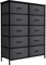 Sorbus Dresser with 10 Drawers - Storage Unit Organizer Chest for Clothes - Bedroom, Room, Nursery, & Closet - Steel Frame, Wood Top & Handles, and Easy Pull Fabric Bins